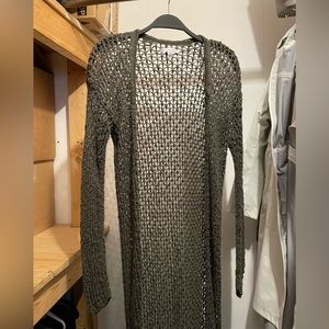 American Eagle olive green knit cardigan. Size M.